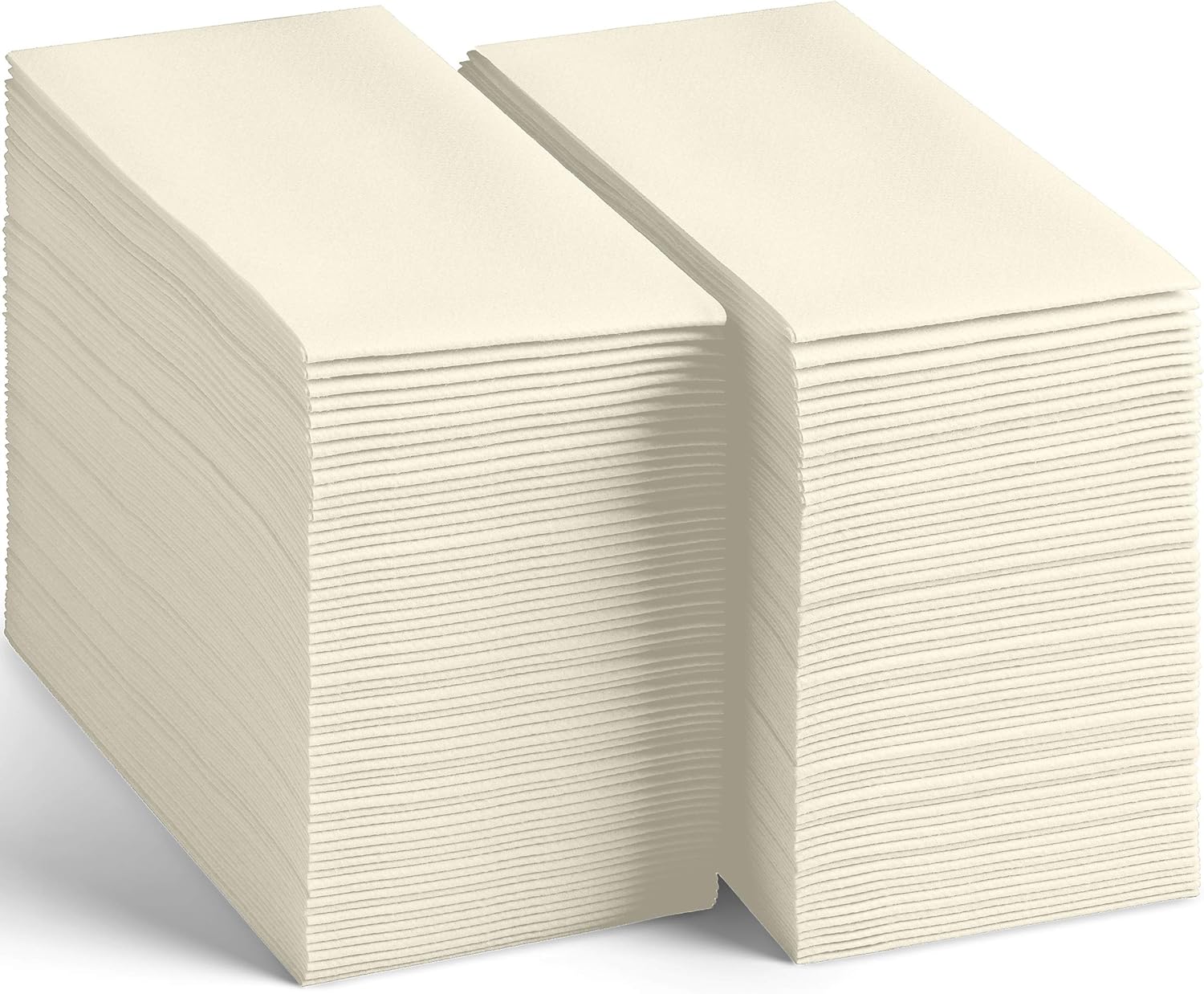 200-Pack Disposable Linen-Feel Champagne Napkins. 12 x 17 Cloth-Like Paper Dinner Napkins For Wedding. Bathroom. Party Or Event