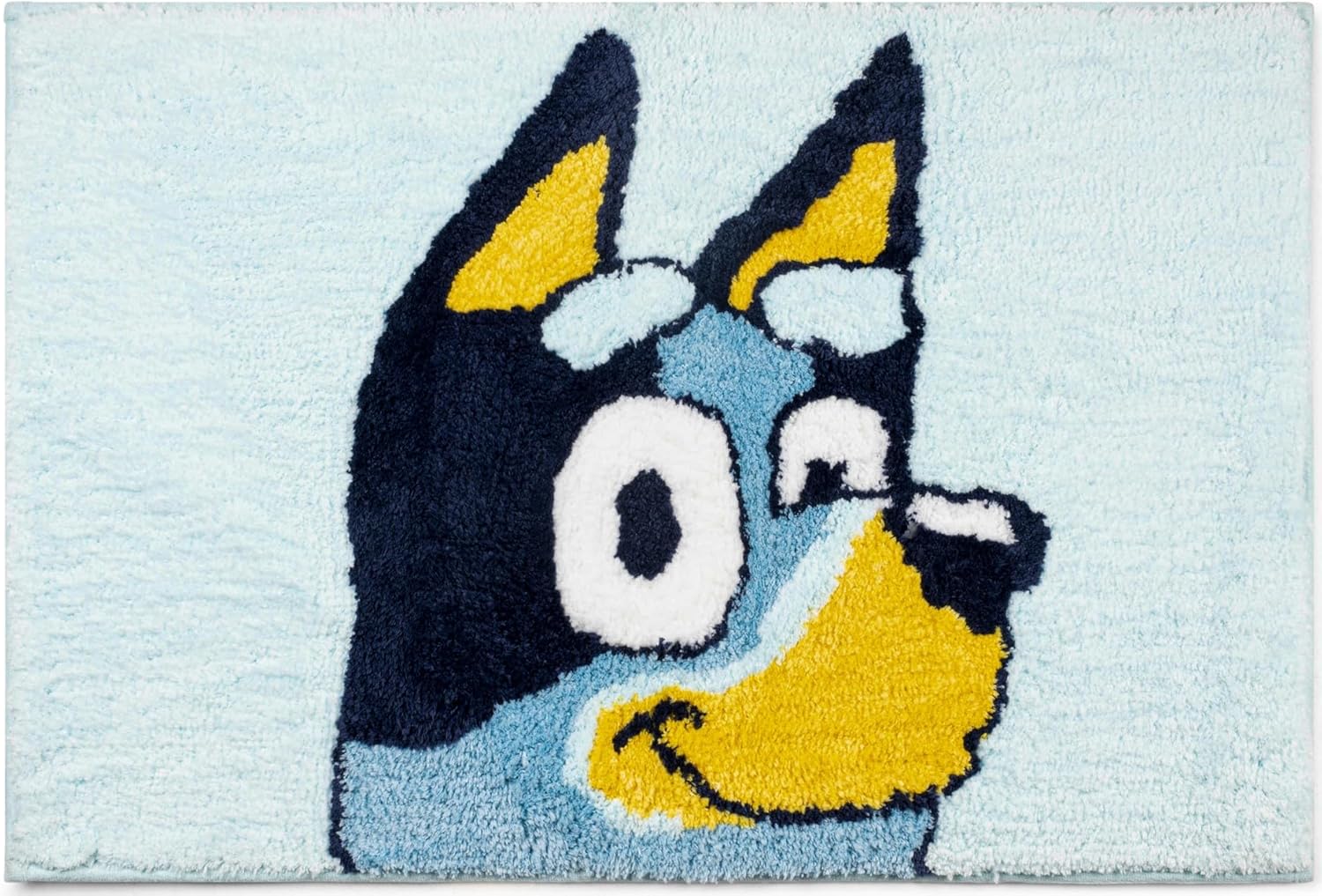 Jay Franco Bluey Kids Bath Rug - Soft. Non-Slip. Machine Washable. Blue Bathroom Mat 20 x 30
